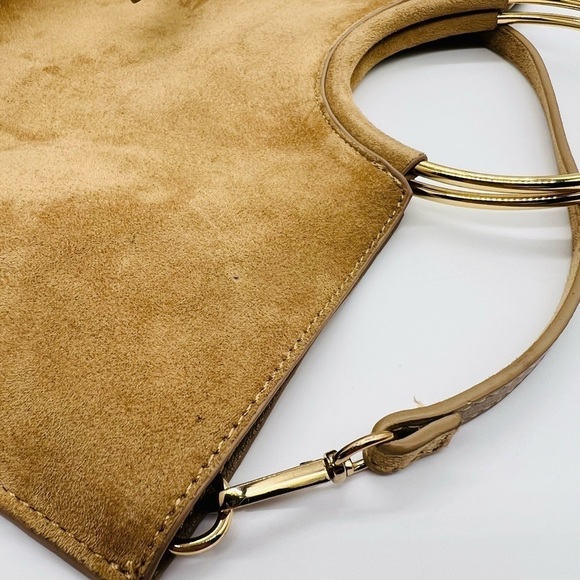 BANANA REPUBLIC WOMENS TAN SYNTHETIC LEATHER BAG - Picture 8 of 12